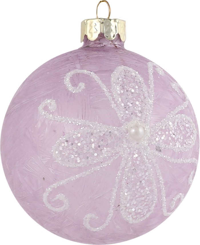 The Range | Opulent Charm Purple Frosted Pearl Flower Bauble - Purple Opulent Charm Purple Frosted Pearl Flower Bauble - Purple