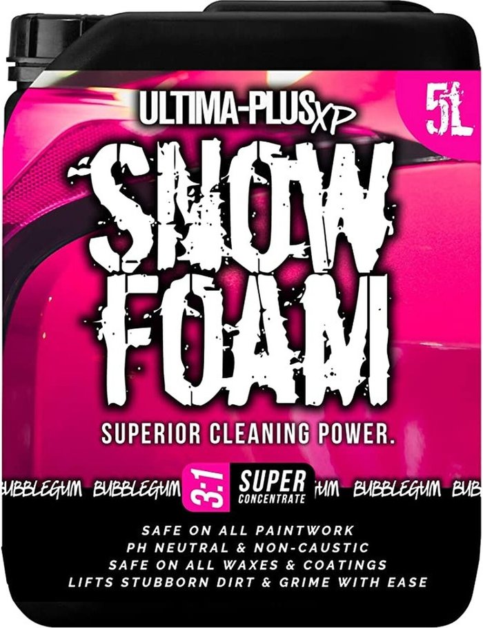 The Range | Ultima-Plus XP 5L XP Bubblegum Snow Foam pH Neutral Car Shampoo Wash - Pink Ultima-Plus XP 5L XP Bubblegum Snow Foam pH Neutral Car Shampoo Wash - Pink