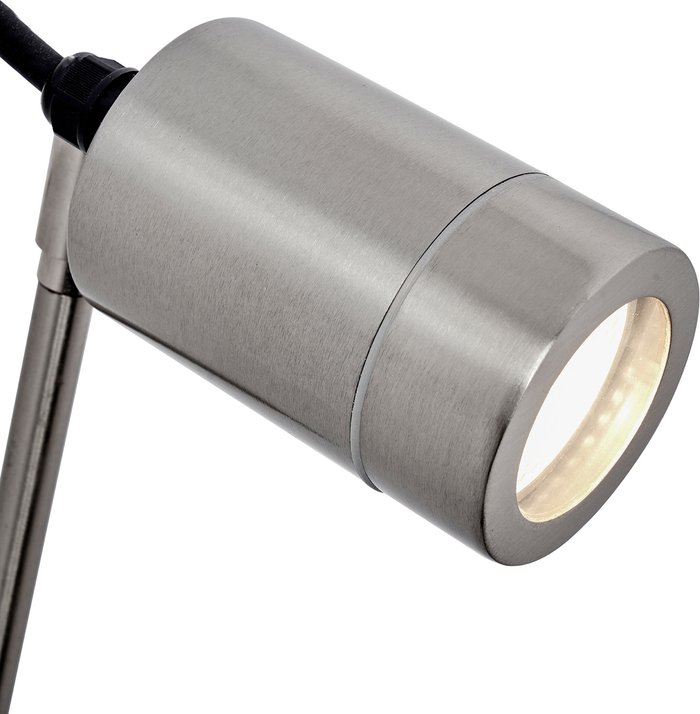 The Range | Pacific Lifestyle Pacific Lifestyle Metal Directional Ground Spike Light - Brushed Steel Pacific Lifestyle Pacific Lifestyle Metal Directional Ground Spike Light - Brushed Steel