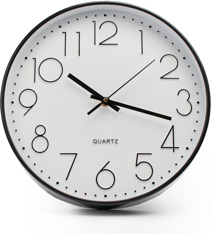 The Range | OHS Modern Wall Clock Round Analogue - White OHS Modern Wall Clock Round Analogue - White