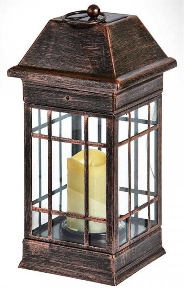 The Range | Garden Greatness Seville Solar Powered Lantern With LED Candle - Black Garden Greatness Seville Solar Powered Lantern With LED Candle - Black