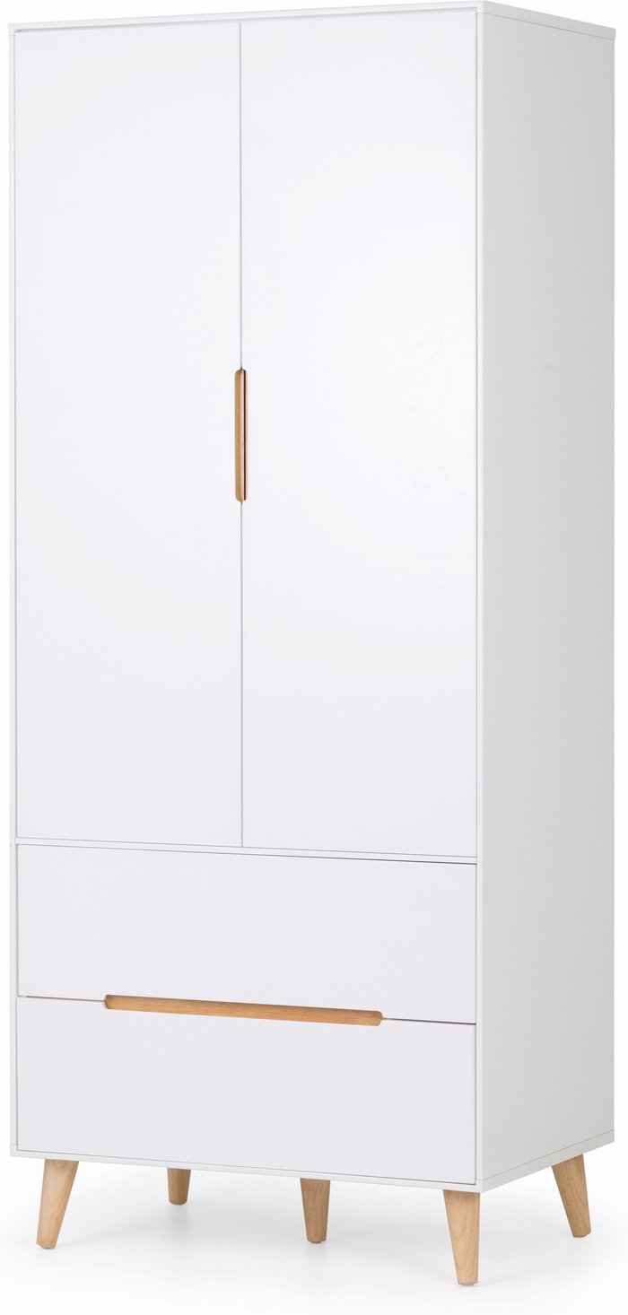The Range | Julian Bowen Alicia Combination Wardrobe - White/Oak Julian Bowen Alicia Combination Wardrobe - White/Oak