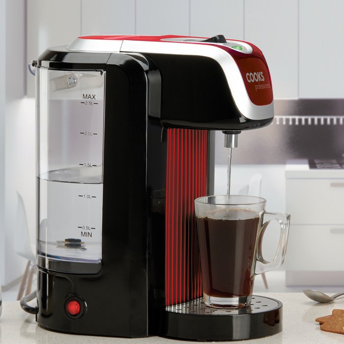 The Range | Cooks Professional Cooks Professional G2497 Hot Water Dispenser - Black & Red Cooks Professional Cooks Professional G2497 Hot Water Dispenser - Black & Red