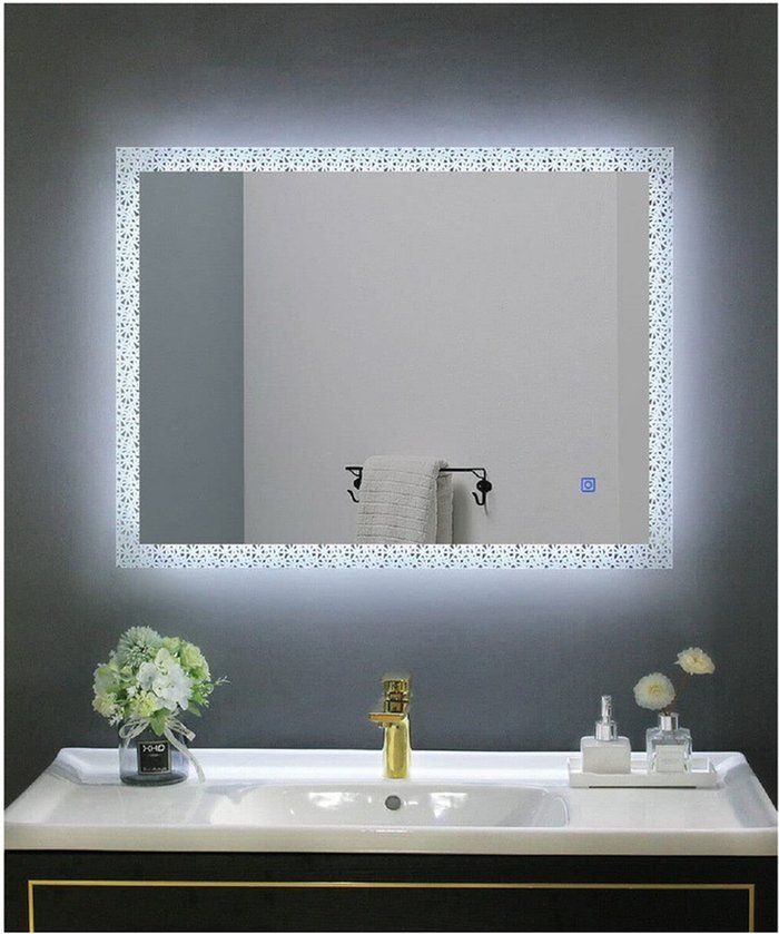 The Range | BELOFAY BELOFAY Alpha Bathroom LED Mirror, Anti-fog Tempered Wall Mirror with LED Light - Silver / 39cm BELOFAY BELOFAY Alpha Bathroom LED Mirror, Anti-fog Tempered Wall Mirror with LED Light - Silver / 39cm