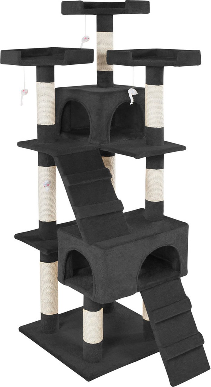 The Range | TECTAKE Tectake Cat Tree Scratching Post Barney - Black TECTAKE Tectake Cat Tree Scratching Post Barney - Black