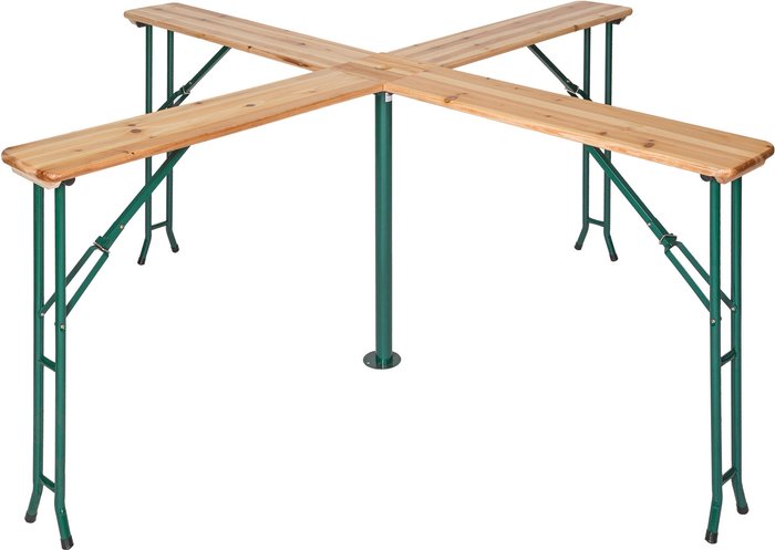 The Range | TECTAKE Tectake Folding Table Quattro 241X241X103cm Brown TECTAKE Tectake Folding Table Quattro 241X241X103cm Brown