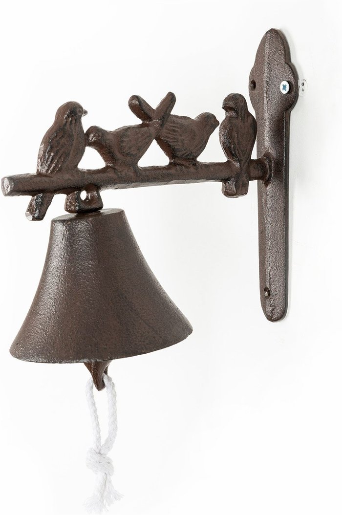 The Range | Homescapes Brown Decorative Birds Cast Iron Door Bell - Brown Homescapes Brown Decorative Birds Cast Iron Door Bell - Brown