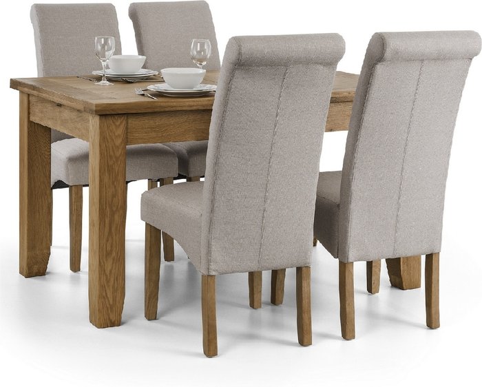 The Range | Julian Bowen Astoria Extending Table and Rio Chairs Set - Grey / 1 Table and 4 Chairs Julian Bowen Astoria Extending Table and Rio Chairs Set - Grey / 1 Table and 4 Chairs