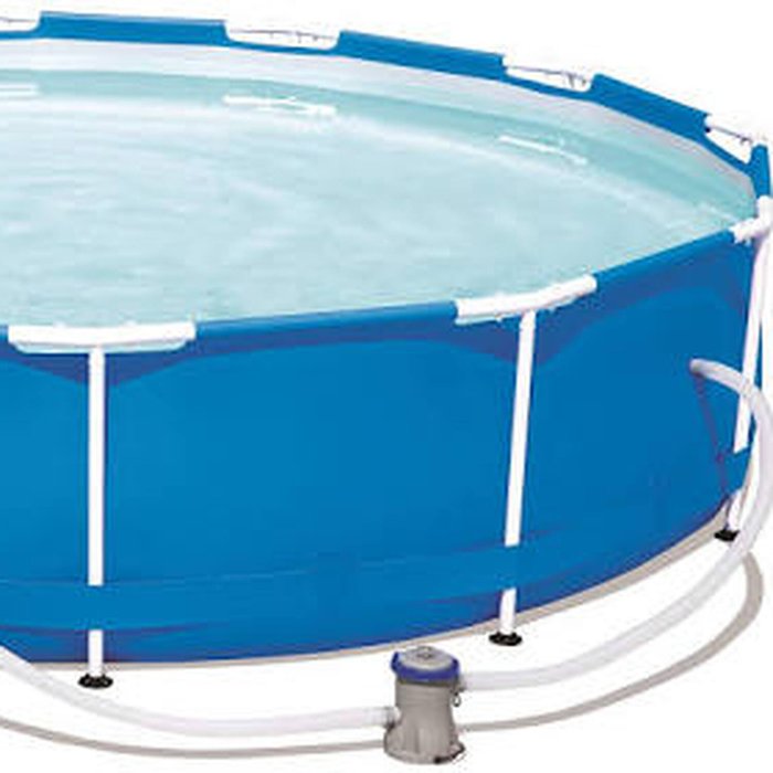 The Range | Bestway Round Steel Pro Pool with Filter Pump - Blue Bestway Round Steel Pro Pool with Filter Pump - Blue