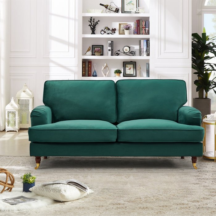 The Range | Artemis Home Woodbury 158cm Wide 2 Seat Velvet Fabric Sofa - Grey Artemis Home Woodbury 158cm Wide 2 Seat Velvet Fabric Sofa - Grey