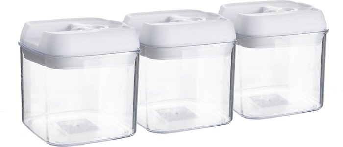 The Range | Argon Tableware 500ml Flip Lock Plastic Food Storage Containers Pack of 9 - White Argon Tableware 500ml Flip Lock Plastic Food Storage Containers Pack of 9 - White