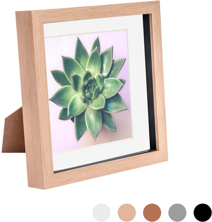 The Range | Nicola Spring 3D Box Photo Frame - 8 x 8 Nicola Spring 3D Box Photo Frame - 8 x 8