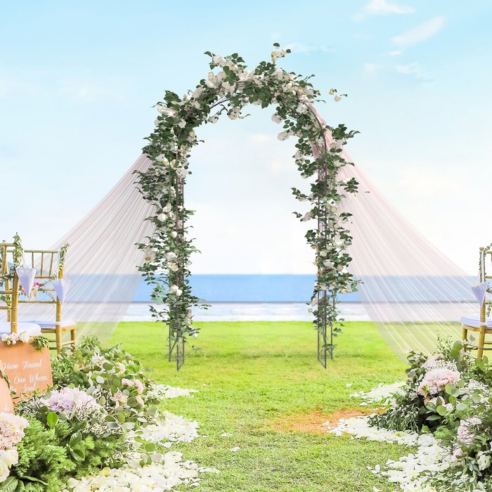 The Range | Outsunny Metal Decorative Garden Rose Arch - Black Bronze Outsunny Metal Decorative Garden Rose Arch - Black Bronze