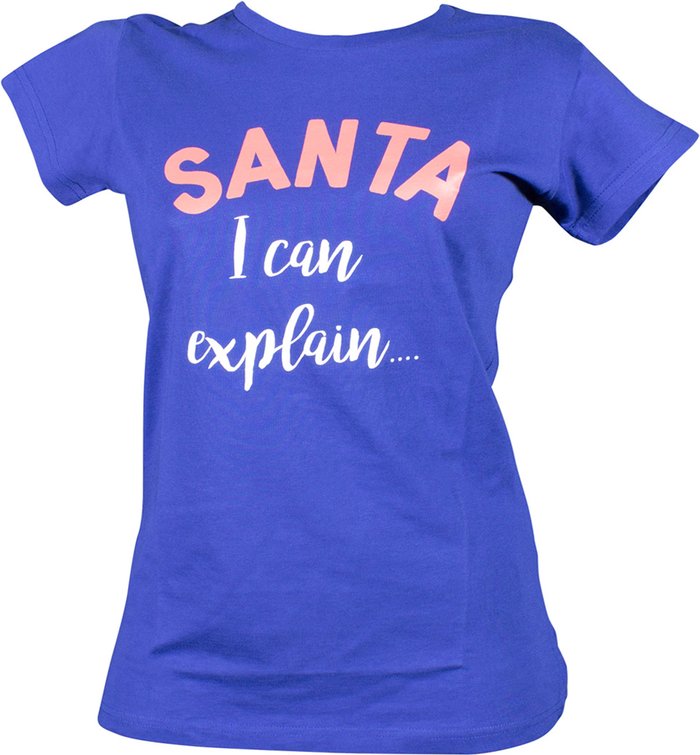 The Range | The Christmas Workshop Ladies Christmas Santa I Can Explain T-Shirt - S The Christmas Workshop Ladies Christmas Santa I Can Explain T-Shirt - S