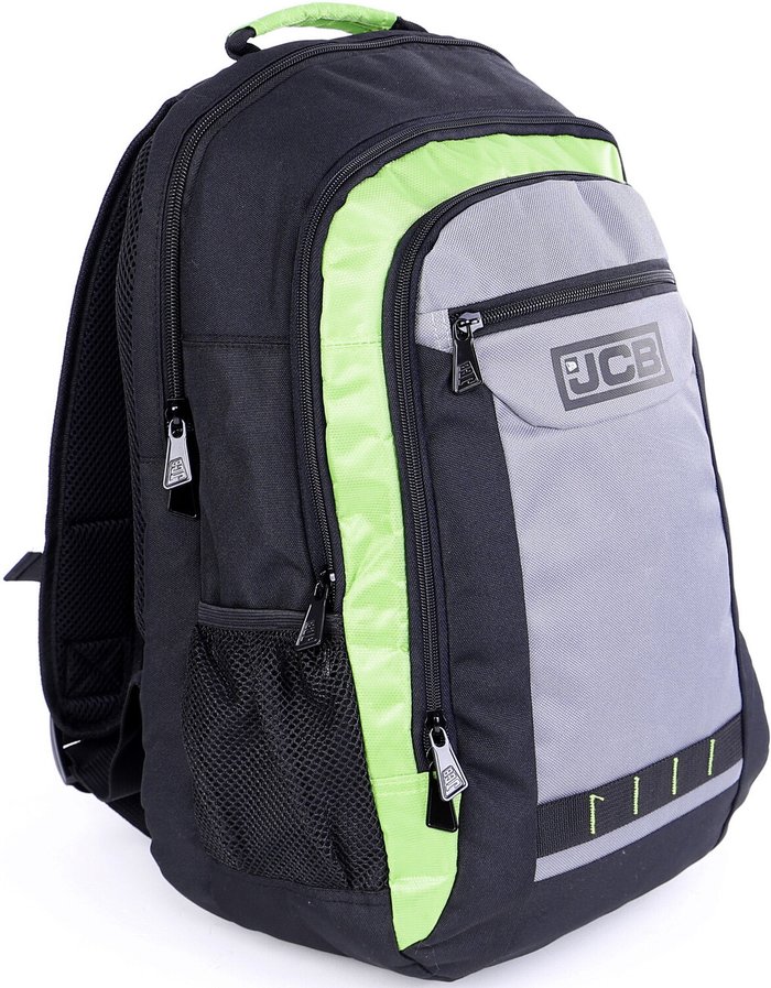 The Range | JCB JCB Multi - Pocket Organiser Backpack - Green/Balck JCB JCB Multi - Pocket Organiser Backpack - Green/Balck
