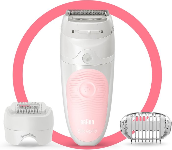 The Range | Braun BRAUN Silk-épil 5 5-620 Wet & Dry Epilator - White & Pink Braun BRAUN Silk-épil 5 5-620 Wet & Dry Epilator - White & Pink