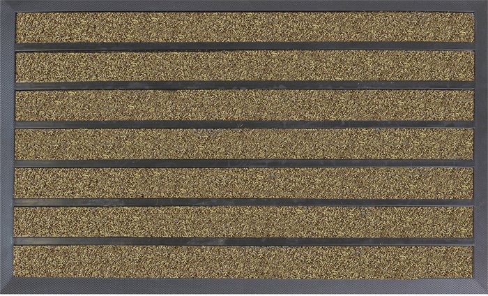 The Range | JVL Dirt Stopper Pro Rectangular Scraper Entrance Door Mat, Beige - Brown JVL Dirt Stopper Pro Rectangular Scraper Entrance Door Mat, Beige - Brown
