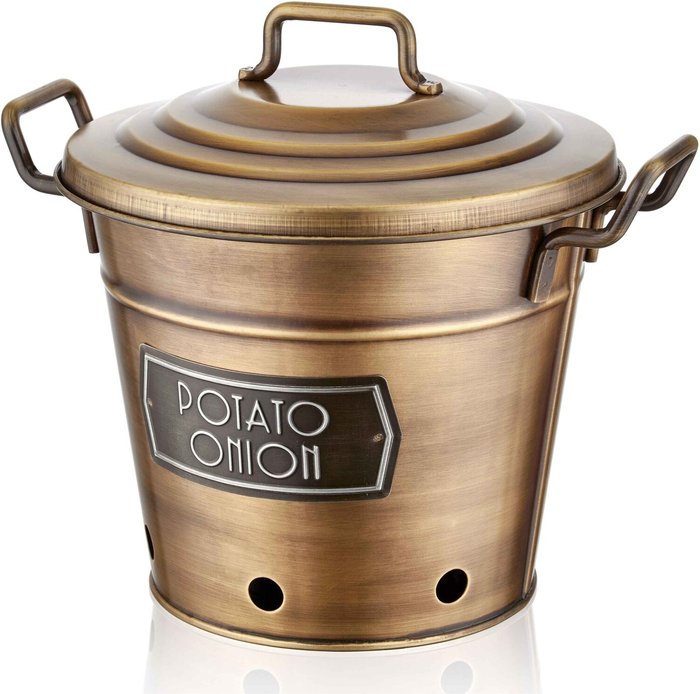 The Range | Rozi Potato And Onion Bin - Gold Rozi Potato And Onion Bin - Gold