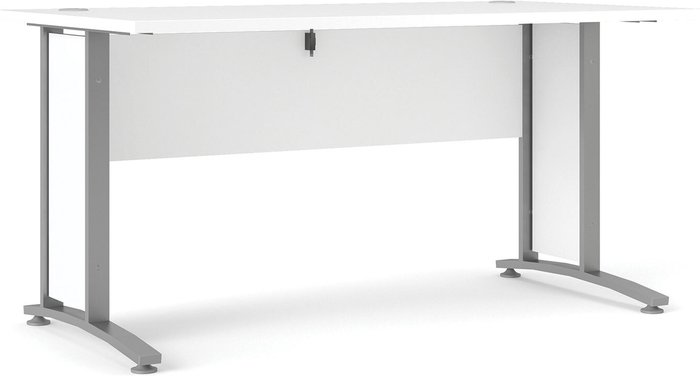 The Range | Furniture To Go Prima Desk - White / Silver Grey Legs Furniture To Go Prima Desk - White / Silver Grey Legs