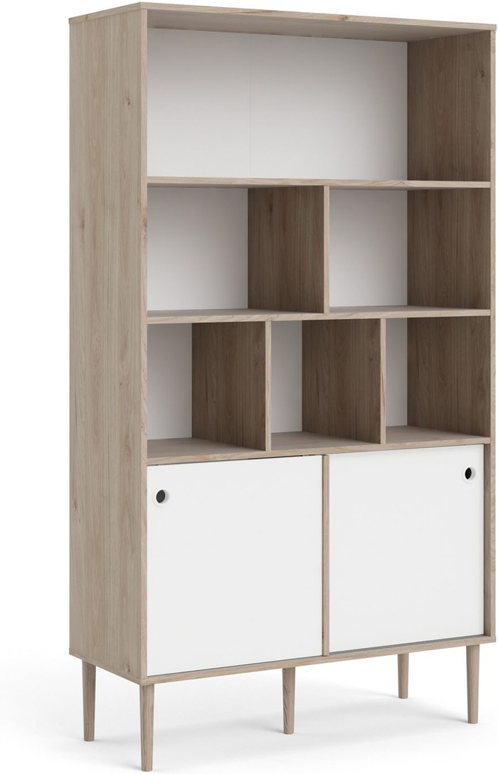 The Range | Furniture To Go Rome 2-Sliding Door Bookcase - White Furniture To Go Rome 2-Sliding Door Bookcase - White