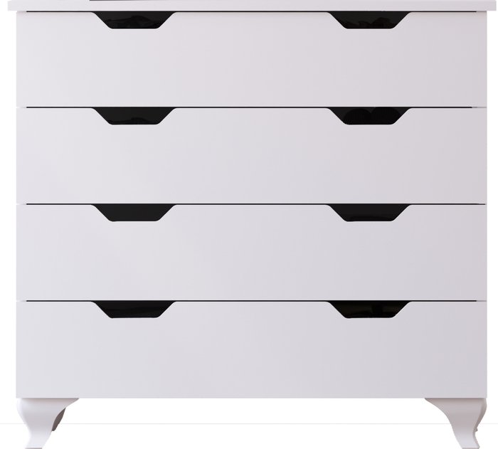 The Range | EVUHOME BERGEN 4 Chest Of Drawers, White - White EVUHOME BERGEN 4 Chest Of Drawers, White - White