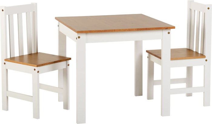The Range | Seconique Ludlow Dining Set With Two Chairs Grey - White Seconique Ludlow Dining Set With Two Chairs Grey - White