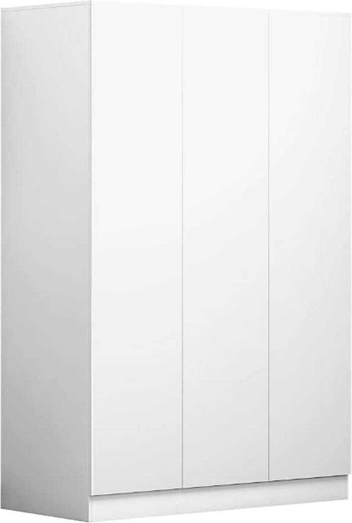 The Range | FWStyle Matt White 3 Door Push to Open, Soft Close No Handle Wardrobe - Matt White FWStyle Matt White 3 Door Push to Open, Soft Close No Handle Wardrobe - Matt White