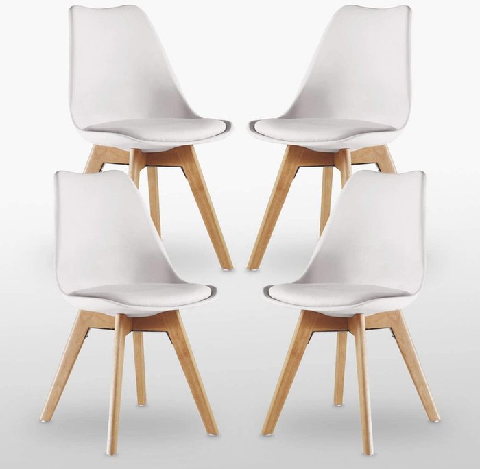 The Range | Life Interiors Round Lorenzo Dining Set with a Table and Chairs Set of 4 - White Life Interiors Round Lorenzo Dining Set with a Table and Chairs Set of 4 - White