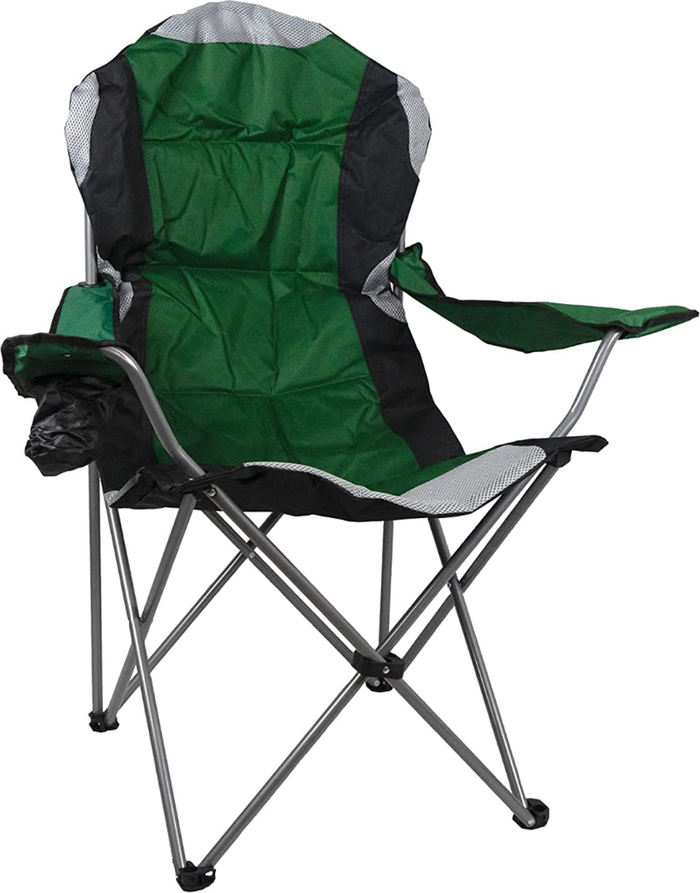 The Range | HyFive Folding Camp Chair Padded High Back - Green / 1 HyFive Folding Camp Chair Padded High Back - Green / 1