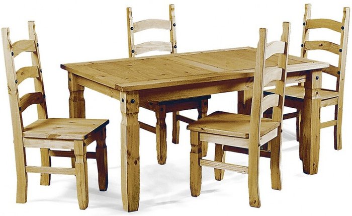 The Range | Mercers Furniture Corona 4ft Dining Table 4 Chairs - Antique Wax Mercers Furniture Corona 4ft Dining Table 4 Chairs - Antique Wax