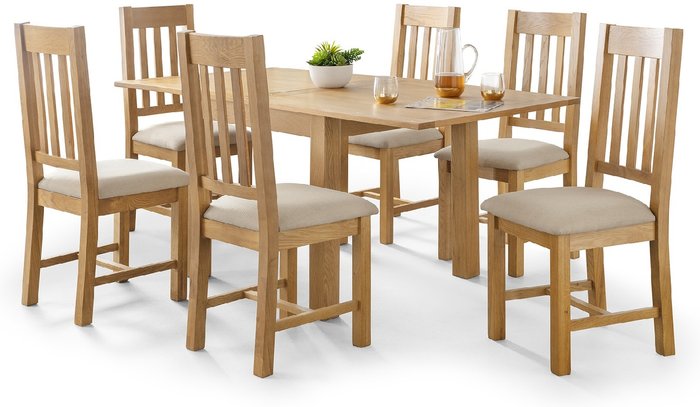 The Range | Julian Bowen Astoria Extending Table and Hereford Chairs Set - Brown Julian Bowen Astoria Extending Table and Hereford Chairs Set - Brown