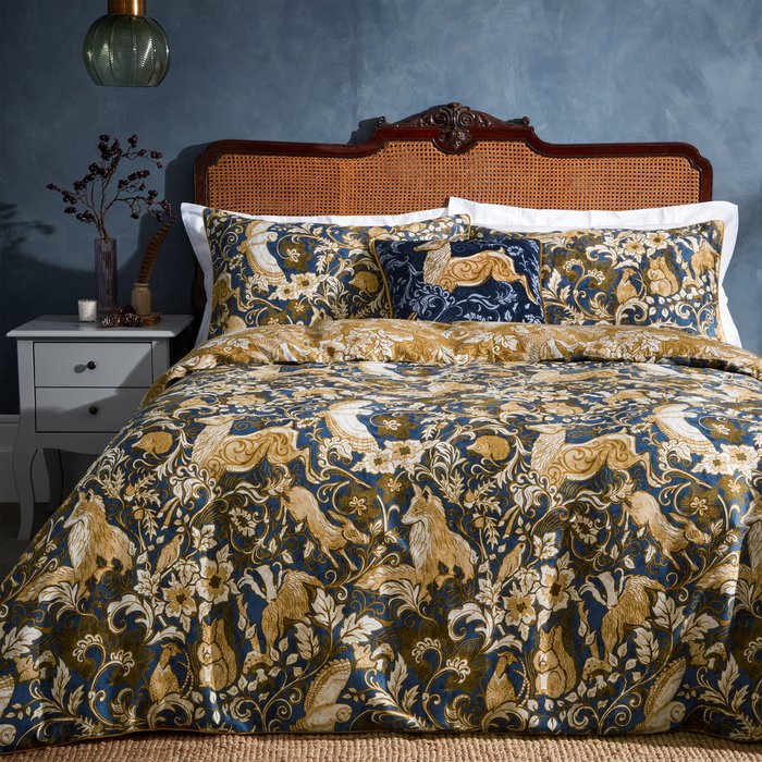 The Range | Paoletti Paoletti Harewood Blue 100% Cotton Duvet Cover & Pillowcase Set Blue/Yellow Paoletti Paoletti Harewood Blue 100% Cotton Duvet Cover & Pillowcase Set Blue/Yellow