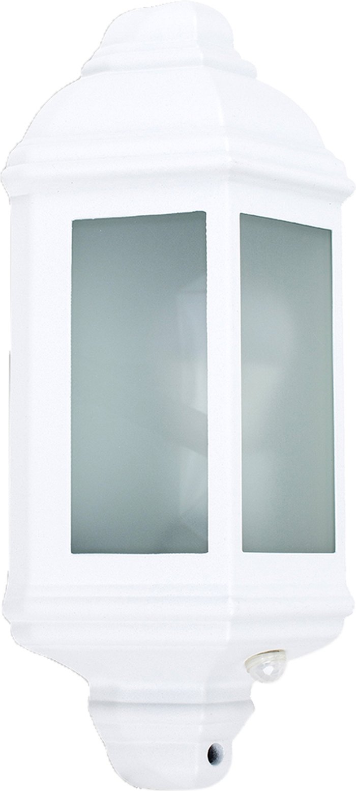 The Range | ValueLights Kayleigh White Outdoor Wall Lantern - White ValueLights Kayleigh White Outdoor Wall Lantern - White