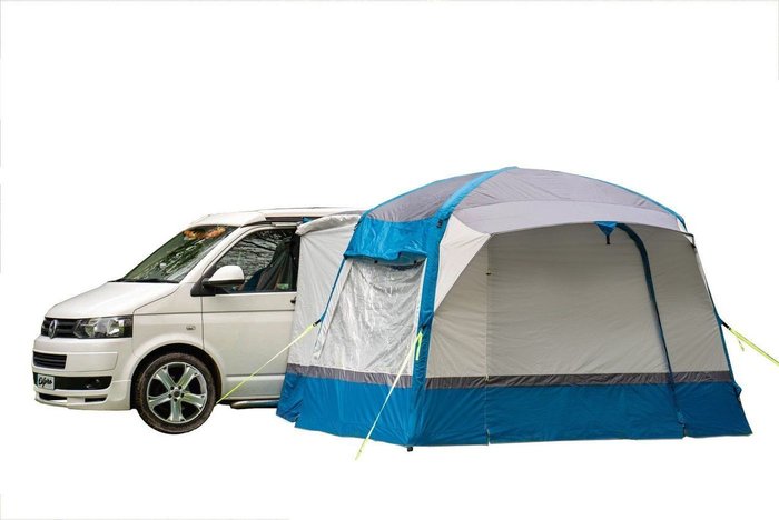 The Range | Olpro Olpro Uno Breeze Inflatable Campervan Awning - Blue/Grey Olpro Olpro Uno Breeze Inflatable Campervan Awning - Blue/Grey
