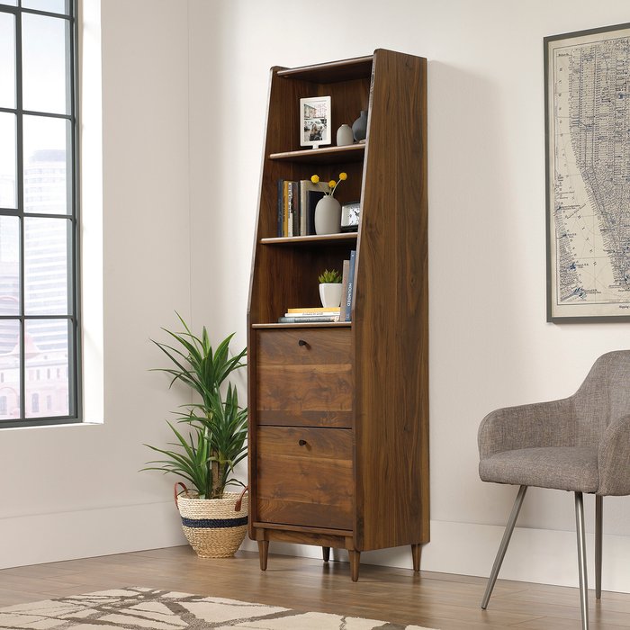 The Range | Teknik TEKNIK Hampstead Park Narrow 5420283 Bookcase - Grand Walnut Teknik TEKNIK Hampstead Park Narrow 5420283 Bookcase - Grand Walnut