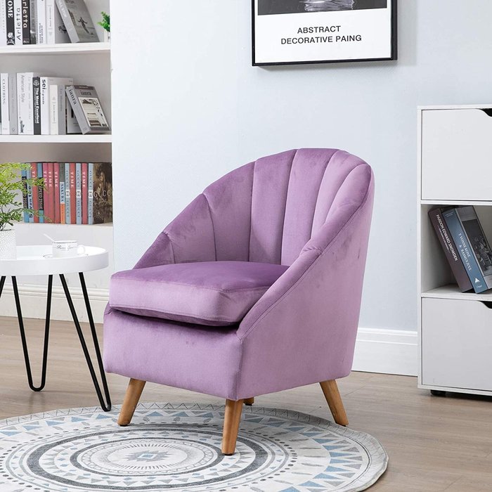 The Range | HOMCOM Velvet Single Armchair - Purple HOMCOM Velvet Single Armchair - Purple