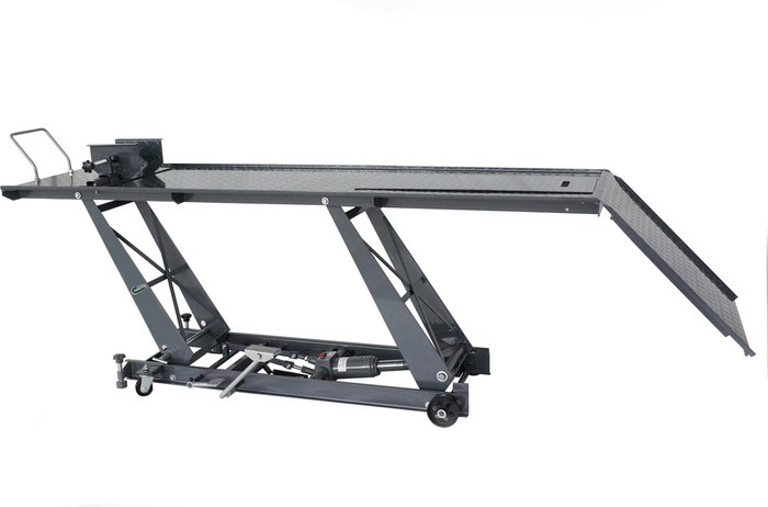 The Range | SwitZer SwitZer Hydraulic Bike Lift Ramp Bench Service 1000LB - Grey SwitZer SwitZer Hydraulic Bike Lift Ramp Bench Service 1000LB - Grey