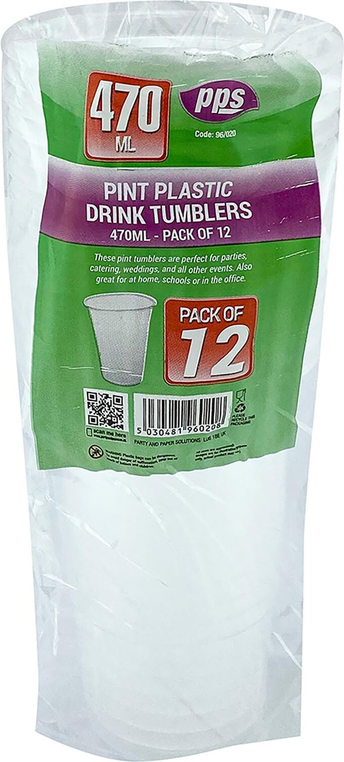 The Range | Plastic Drink Tumblers White - 470ml Plastic Drink Tumblers White - 470ml