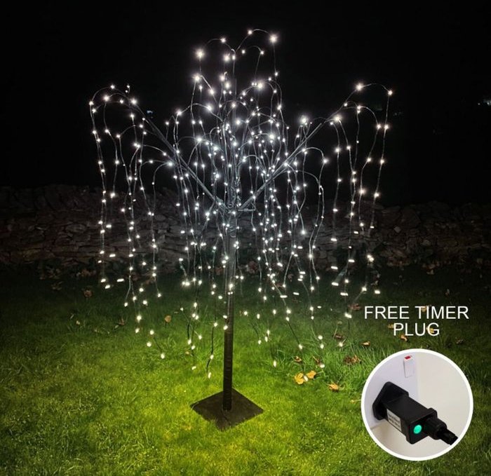 The Range | Monster Shop Monster Shop Weeping Willow Tree - 180cm Black/400 Cool White LED Monster Shop Monster Shop Weeping Willow Tree - 180cm Black/400 Cool White LED