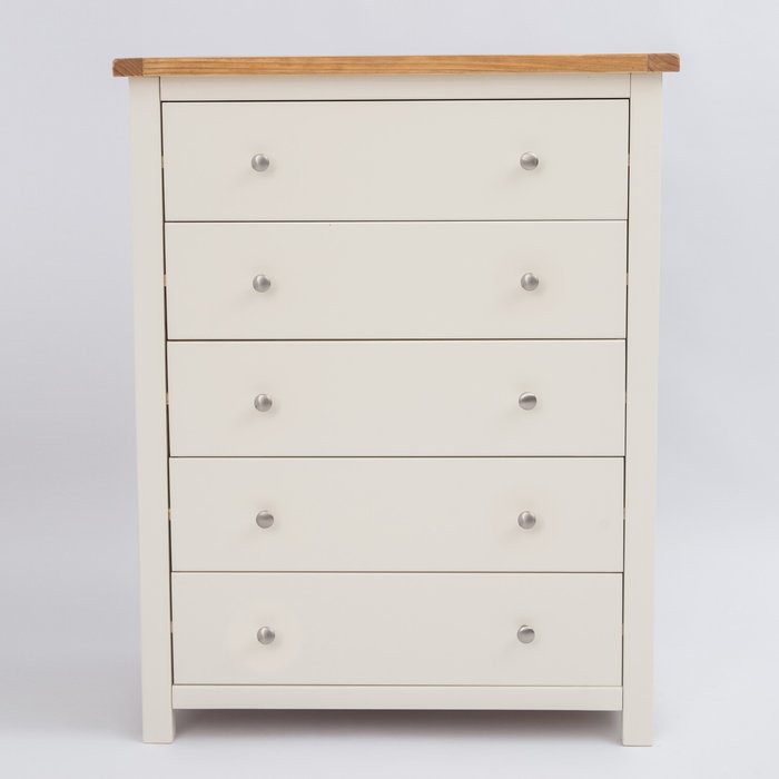 The Range | Cabinet Bits Magiore 5 Drawer Chest - White / Chrome Cabinet Bits Magiore 5 Drawer Chest - White / Chrome