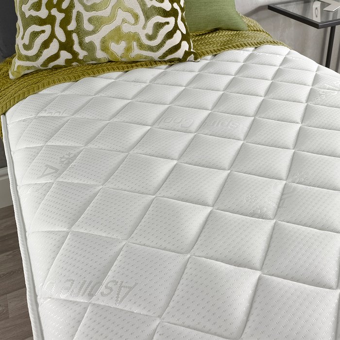 The Range | Aspire Aspire Double Comfort Eco Foam Free Mattress, Size Small Single - White border and white top panel Aspire Aspire Double Comfort Eco Foam Free Mattress, Size Small Single - White border and white top panel