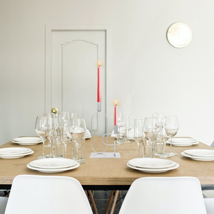 The Range | Green Decore Green Decore Modern Silver Candle Holder Green Decore Green Decore Modern Silver Candle Holder