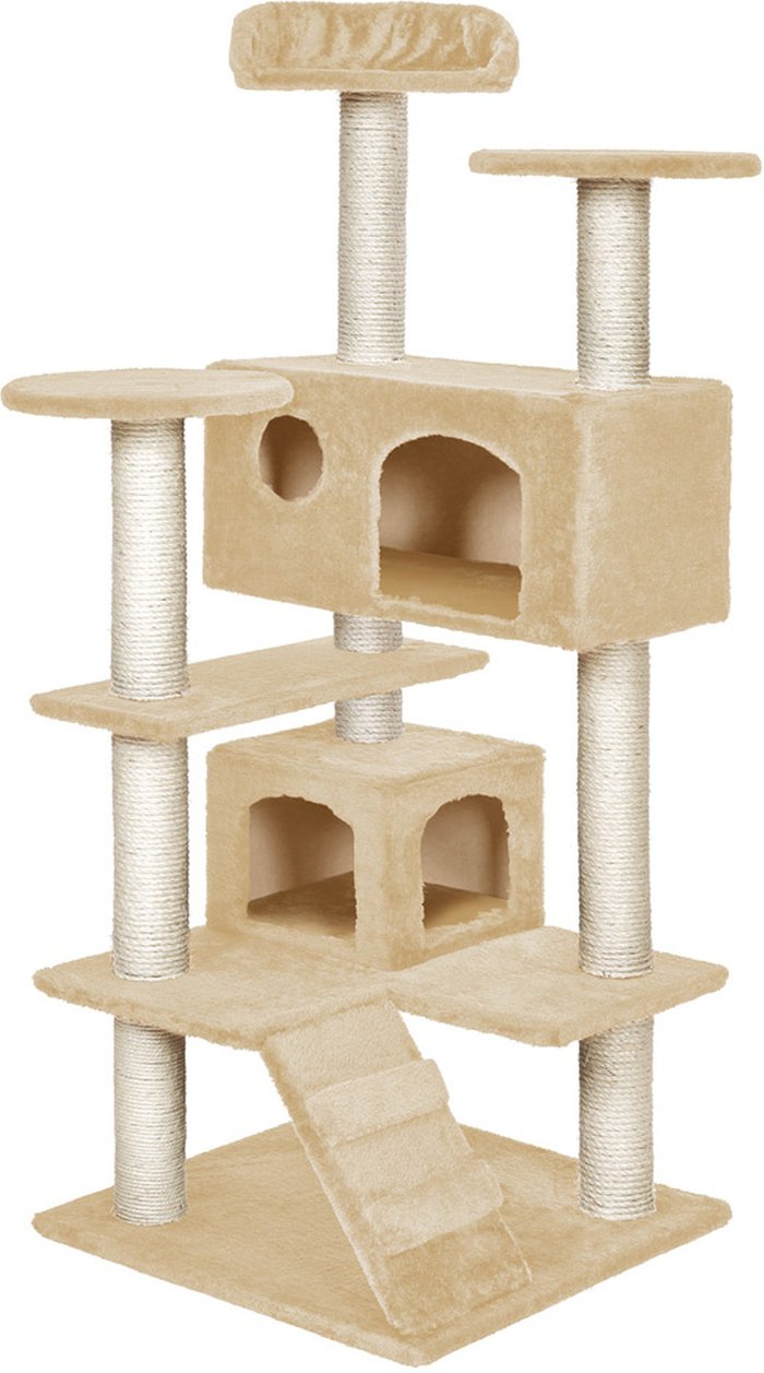 The Range | TECTAKE Tectake Cat Tree Scratching Post Micki - Cream TECTAKE Tectake Cat Tree Scratching Post Micki - Cream