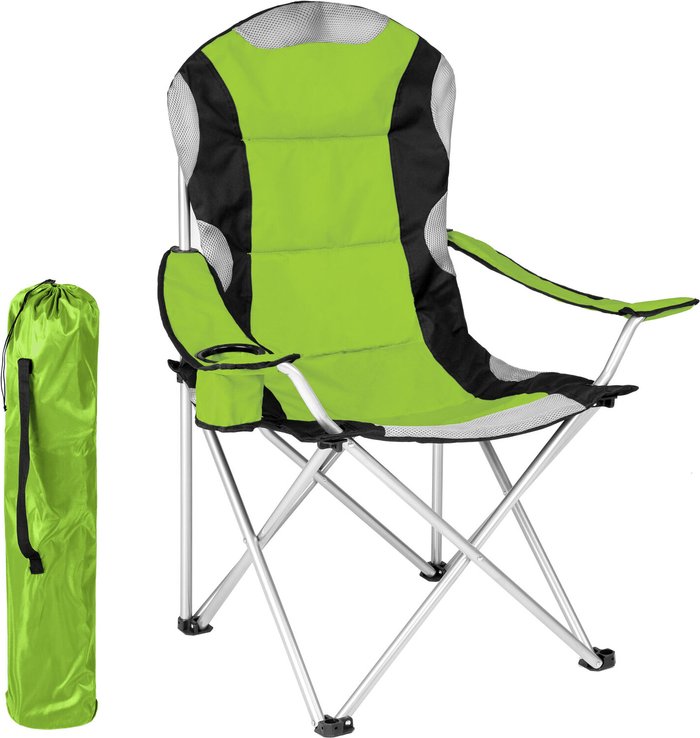 The Range | TECTAKE Padded Camping Chair - Green TECTAKE Padded Camping Chair - Green