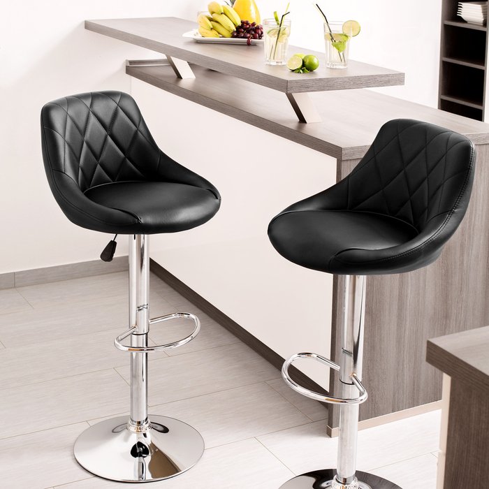 The Range | TECTAKE TecTake 2 Waldemar Bar Stools - Black TECTAKE TecTake 2 Waldemar Bar Stools - Black