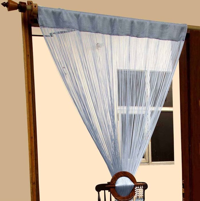 The Range | Homescapes Homescapes Polyester String Curtain - Blue Homescapes Homescapes Polyester String Curtain - Blue