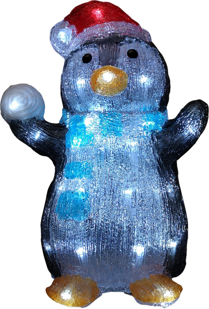 The Range | Samuel Alexander Christmas Acrylic Penguin LED Light with Timer Function - Multicolour Samuel Alexander Christmas Acrylic Penguin LED Light with Timer Function - Multicolour