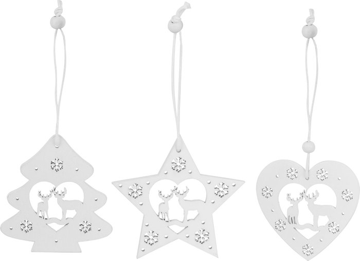 The Range | Hanging Heart, Star and Tree Christmas Ornament Set Hanging Heart, Star and Tree Christmas Ornament Set