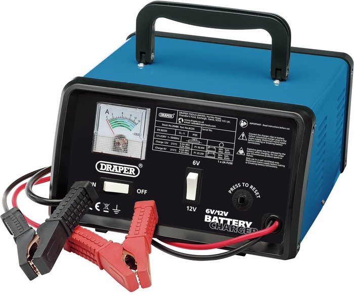 The Range | Draper Draper 6/12V 4.2A Battery Charger Draper Draper 6/12V 4.2A Battery Charger