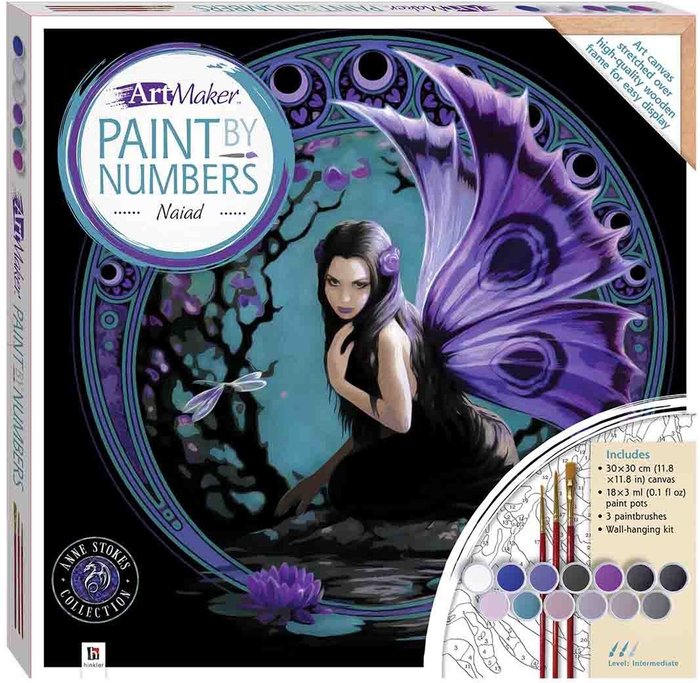 The Range | Hinkler Paint by Numbers Canvas - Naiad / 31.1cm Hinkler Paint by Numbers Canvas - Naiad / 31.1cm